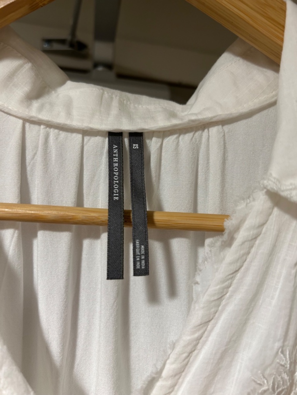 Anthropologie Collared Halter Tiered Ruffled Mini Dress - Picture 3 of 3